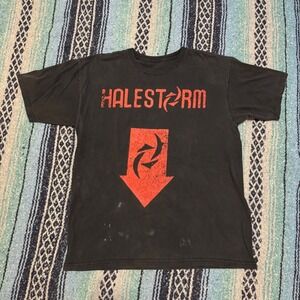Halestorm Band T-Shirt Do My Dirty Work Graphic Black Rock Tee Mens Large